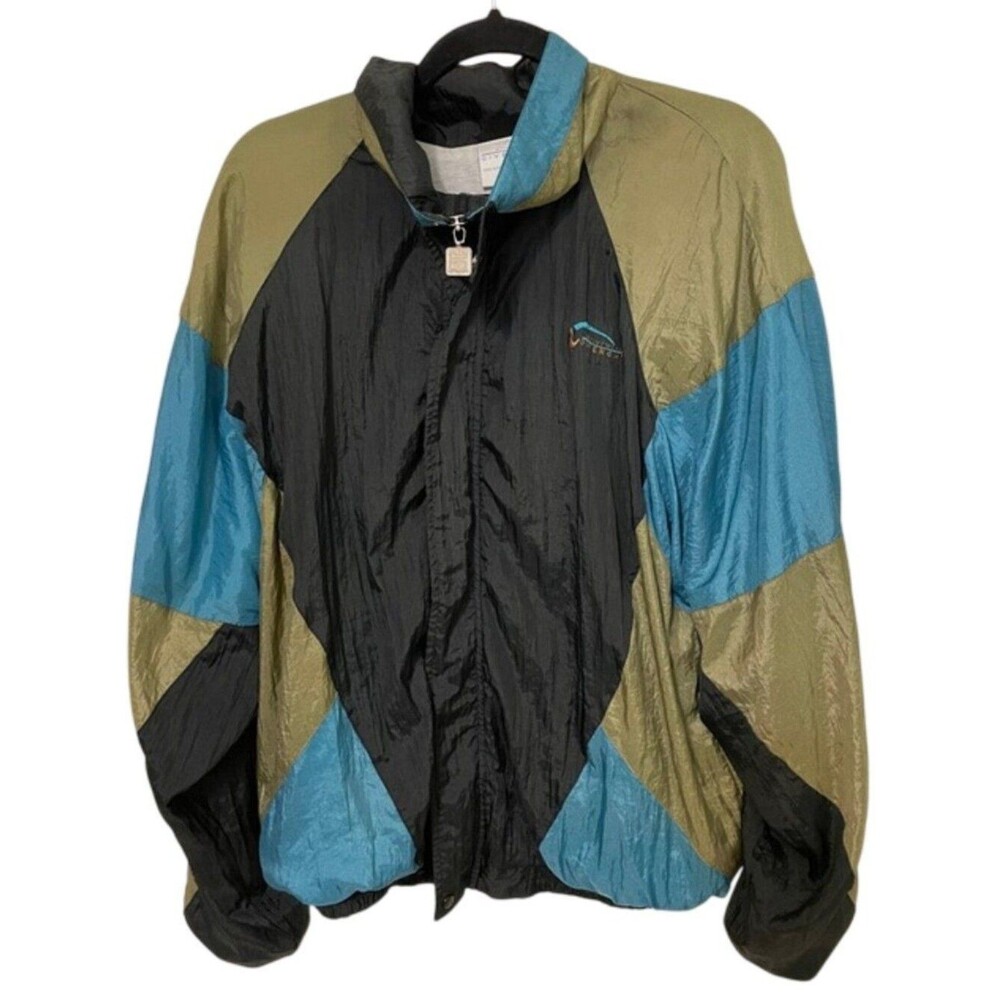 Vintage Givenchy 90s Colorblock Windbreaker Jacket Men’s L Full Zip Nylon